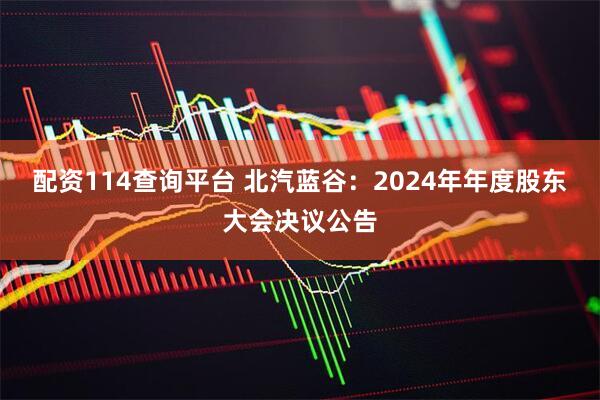 配资114查询平台 北汽蓝谷：2024年年度股东大会决议公告